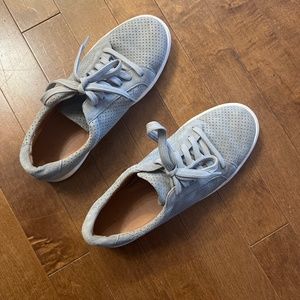 Light grey leather sneakers